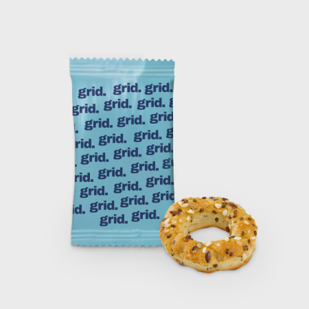 Mini Bagel Snack with Seeds and Herbs