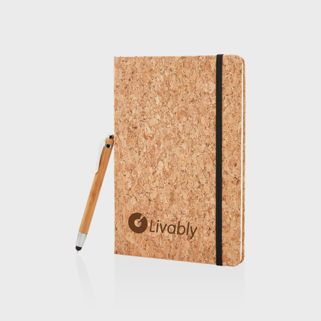 a5notebookbamboopenstylus_PLP.png A5 Notebook with Bamboo Pen
